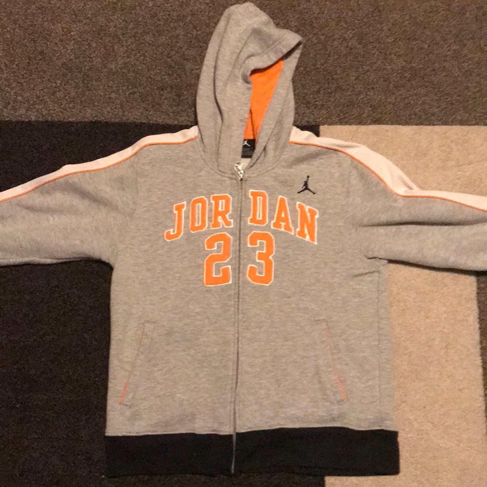 Boys zip up Jordan sweatshirt
